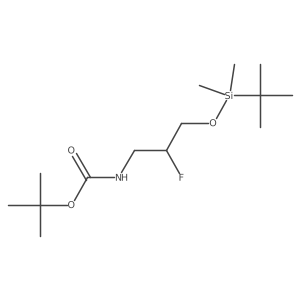 (S)-tert-Butyl (3-((tert-butyldimethylsilyl)oxy)-2-fluoropropyl)carbamate结构式