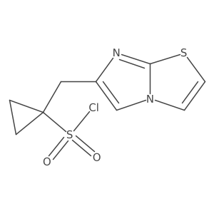 1-(Imidazo[2,1-b]thiazol-6-ylmethyl)cyclopropane-1-sulfonyl chloride Structure