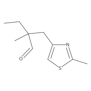 2-Methyl-2-[(2-methyl-1,3-thiazol-4-yl)methyl]butanal Structure