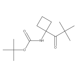 tert-butyl N-[1-(2,2-dimethylpropanoyl)cyclobutyl]carbamate Structure