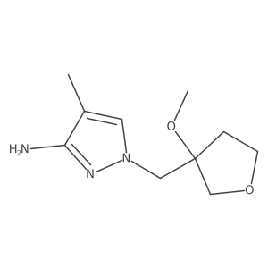 1-[(3-methoxyoxolan-3-yl)methyl]-4-methyl-1H-pyrazol-3-amine Structure