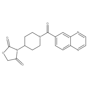 3-(1-(Quinoxaline-6-carbonyl)piperidin-4-yl)oxazolidine-2,4-dione结构式