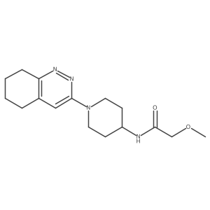 2-methoxy-N-(1-(5,6,7,8-tetrahydrocinnolin-3-yl)piperidin-4-yl)acetamide结构式
