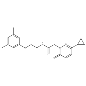 2-(3-cyclopropyl-6-oxopyridazin-1(6H)-yl)-N-(2-(3,5-dimethylphenoxy)ethyl)acetamide Structure