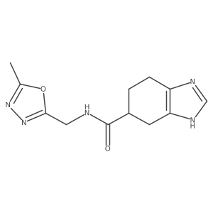 N-((5-methyl-1,3,4-oxadiazol-2-yl)methyl)-4,5,6,7-tetrahydro-1H-benzo[d]imidazole-5-carboxamide Structure