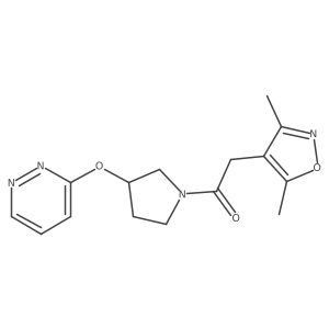 2-(3,5-Dimethylisoxazol-4-yl)-1-(3-(pyridazin-3-yloxy)pyrrolidin-1-yl)ethanone结构式