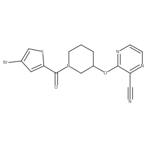 3-((1-(4-Bromothiophene-2-carbonyl)piperidin-3-yl)oxy)pyrazine-2-carbonitrile Structure
