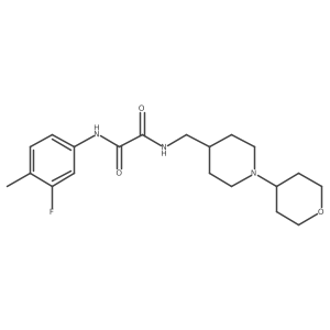 N1-(3-fluoro-4-methylphenyl)-N2-((1-(tetrahydro-2H-pyran-4-yl)piperidin-4-yl)methyl)oxalamide Structure