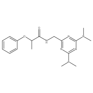 N-((4,6-bis(dimethylamino)-1,3,5-triazin-2-yl)methyl)-2-phenoxypropanamide Structure