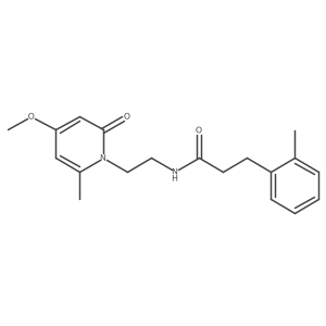 N-(2-(4-methoxy-6-methyl-2-oxopyridin-1(2H)-yl)ethyl)-3-(o-tolyl)propanamide结构式