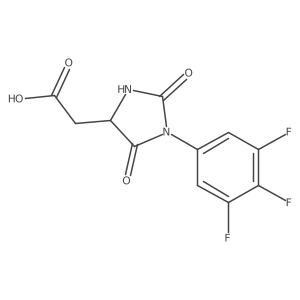 [2,5-Dioxo-1-(3,4,5-trifluorophenyl)imidazolidin-4-yl]acetic acid Structure