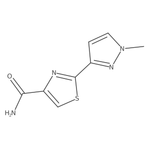 2-(1-Methyl-1H-pyrazol-3-yl)-1,3-thiazole-4-carboxamide Structure