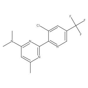 2-[3-chloro-5-(trifluoromethyl)-2-pyridinyl]-N,N,6-trimethyl-4-pyrimidinamine结构式