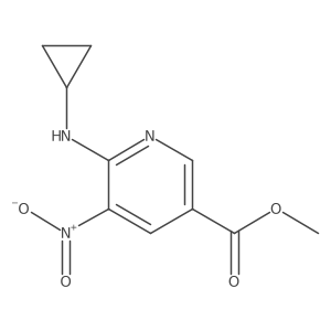 Methyl 6-(cyclopropylamino)-5-nitronicotinate结构式