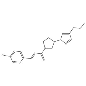 (2E)-3-(4-chlorophenyl)-1-{3-[4-(methoxymethyl)-1H-1,2,3-triazol-1-yl]pyrrolidin-1-yl}prop-2-en-1-one Structure