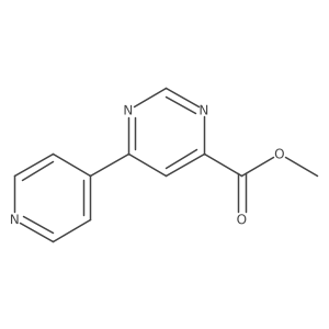 Methyl 6-(pyridin-4-yl)pyrimidine-4-carboxylate结构式