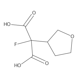 2-Fluoro-2-(oxolan-3-yl)propanedioic acid结构式