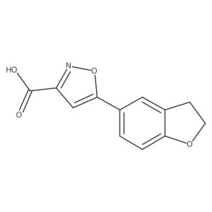 5-(2,3-Dihydro-1-benzofuran-5-yl)-1,2-oxazole-3-carboxylic acid Structure