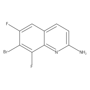 7-Bromo-6,8-difluoroquinolin-2-amine结构式
