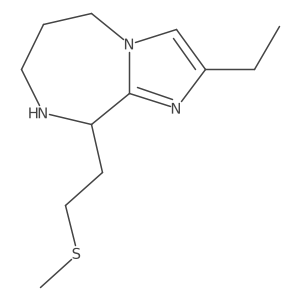 (9S)-2-ethyl-9-[2-(methylsulfanyl)ethyl]-5H,6H,7H,8H,9H-imidazo[1,2-a][1,4]diazepine结构式