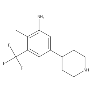 2-Methyl-5-(piperidin-4-yl)-3-(trifluoromethyl)aniline结构式