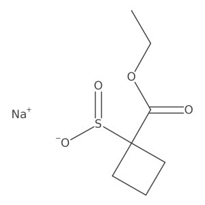 Sodium 1-(ethoxycarbonyl)cyclobutane-1-sulfinate结构式