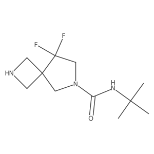 N-tert-butyl-8,8-difluoro-2,6-diazaspiro[3.4]octane-6-carboxamide结构式