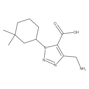 4-(aminomethyl)-1-(3,3-dimethylcyclohexyl)-1H-1,2,3-triazole-5-carboxylic acid Structure