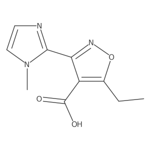 5-ethyl-3-(1-methyl-1H-imidazol-2-yl)-1,2-oxazole-4-carboxylic acid结构式
