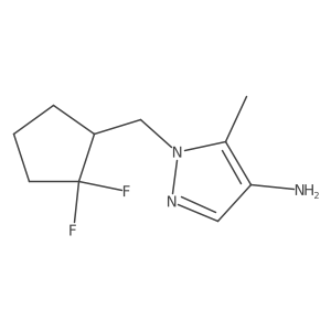 1-[(2,2-difluorocyclopentyl)methyl]-5-methyl-1H-pyrazol-4-amine结构式