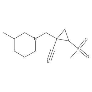 2-Methanesulfonyl-1-[(3-methylpiperidin-1-yl)methyl]cyclopropane-1-carbonitrile Structure