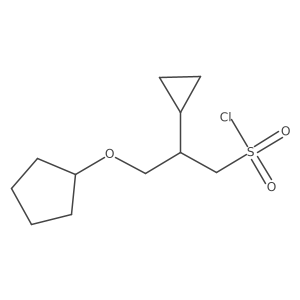3-(Cyclopentyloxy)-2-cyclopropylpropane-1-sulfonyl chloride Structure