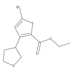 Ethyl 5-bromo-3-(thiolan-3-yl)thiophene-2-carboxylate Structure