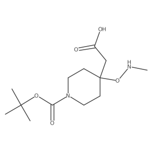 2-{1-[(Tert-butoxy)carbonyl]-4-[(methylamino)oxy]piperidin-4-yl}acetic acid结构式