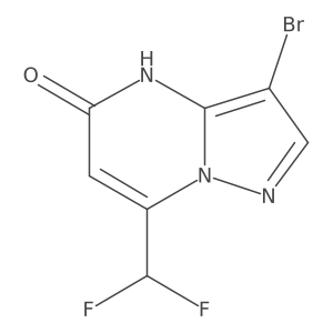3-bromo-7-(difluoromethyl)-4H,5H-pyrazolo[1,5-a]pyrimidin-5-one结构式