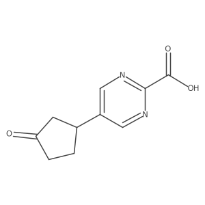 5-(3-Oxocyclopentyl)pyrimidine-2-carboxylic acid Structure