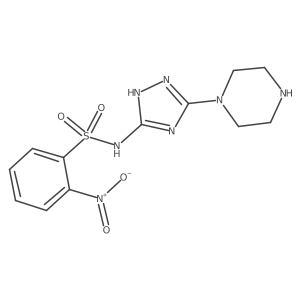 2-nitro-N-[5-(piperazin-1-yl)-4H-1,2,4-triazol-3-yl]benzene-1-sulfonamide Structure