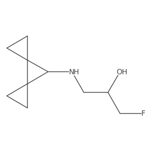 1-({Dispiro[2.0.2^{4}.1^{3}]heptan-7-yl}amino)-3-fluoropropan-2-ol结构式