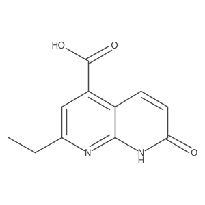 2-Ethyl-7-oxo-7,8-dihydro-1,8-naphthyridine-4-carboxylic acid结构式