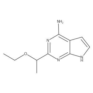 2-(1-ethoxyethyl)-7H-pyrrolo[2,3-d]pyrimidin-4-amine结构式