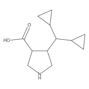 4-(Dicyclopropylmethyl)pyrrolidine-3-carboxylic acid Structure