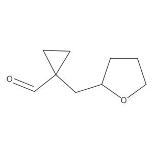 1-{[(2R)-oxolan-2-yl]methyl}cyclopropane-1-carbaldehyde结构式