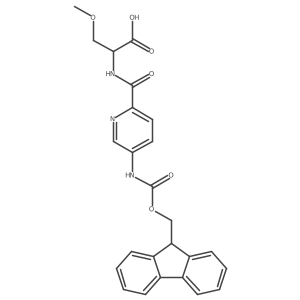 (2S)-2-{[5-({[(9H-fluoren-9-yl)methoxy]carbonyl}amino)pyridin-2-yl]formamido}-3-methoxypropanoic acid Structure