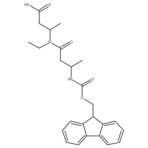 3-[(3S)-N-ethyl-3-({[(9H-fluoren-9-yl)methoxy]carbonyl}amino)butanamido]butanoic acid Structure