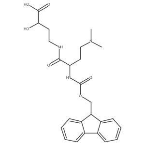 4-[4-(dimethylamino)-2-({[(9H-fluoren-9-yl)methoxy]carbonyl}amino)butanamido]-2-hydroxybutanoic acid结构式