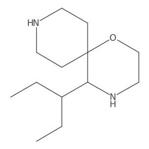 5-(Pentan-3-yl)-1-oxa-4,9-diazaspiro[5.5]undecane结构式