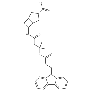 6-[3-({[(9H-fluoren-9-yl)methoxy]carbonyl}amino)-3-methylbutanamido]bicyclo[3.2.0]heptane-3-carboxylic acid Structure