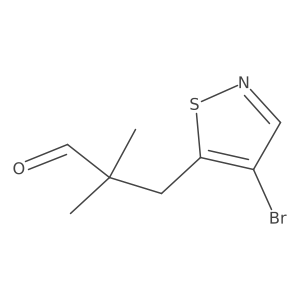 3-(4-Bromo-1,2-thiazol-5-yl)-2,2-dimethylpropanal Structure