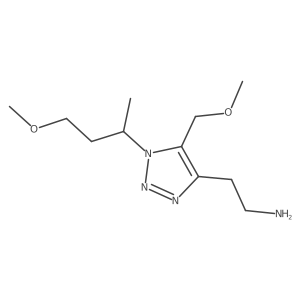 2-[1-(4-methoxybutan-2-yl)-5-(methoxymethyl)-1H-1,2,3-triazol-4-yl]ethan-1-amine结构式