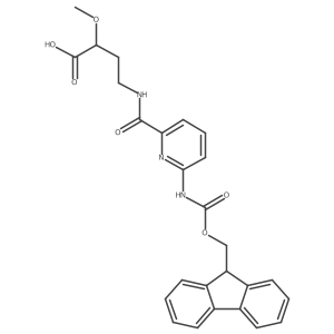 4-{[6-({[(9H-fluoren-9-yl)methoxy]carbonyl}amino)pyridin-2-yl]formamido}-2-methoxybutanoic acid结构式